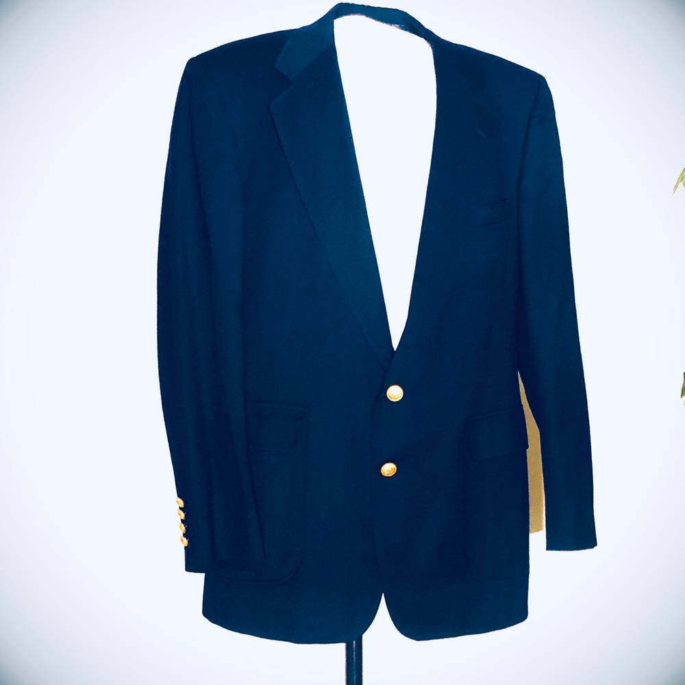 Ross & Cromarty Navy Blue Wool Blazer w/Gold Btn